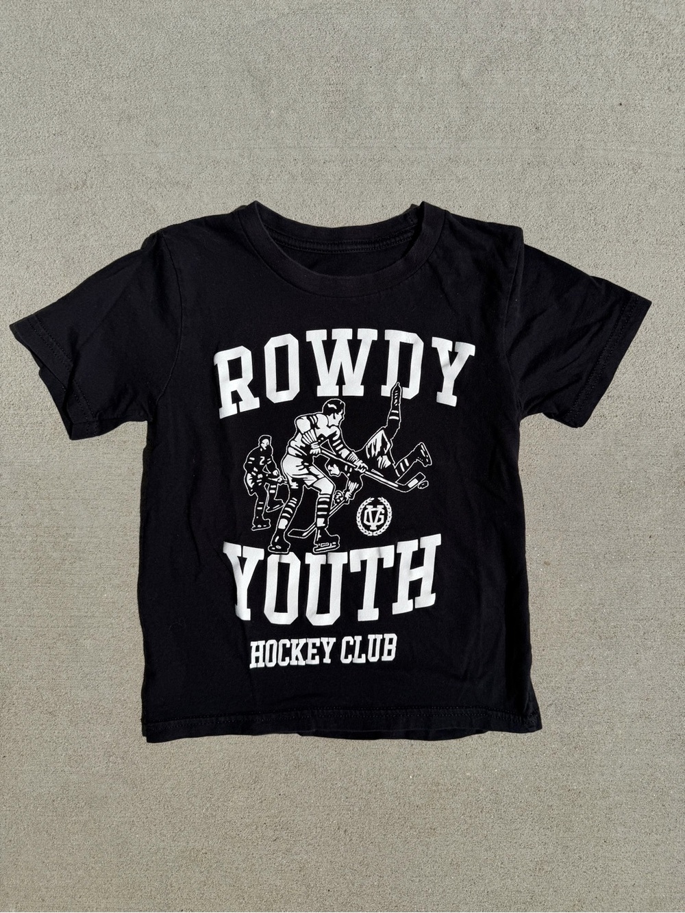 Violent Gentlemen Rowdy Youth Hockey Club Boys Tee Shirt Size 4 Black VGHC